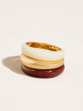 Lottie Enamel Ring in White