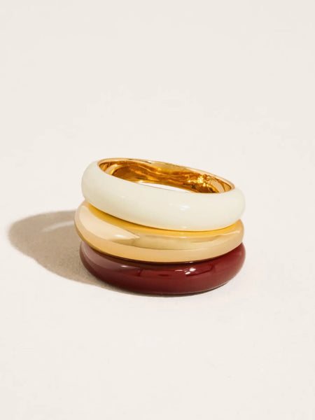 Lottie Enamel Ring in White