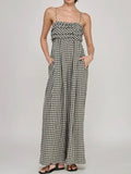 Going Gingham Jumpsuit in Black