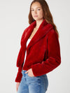 Hot To Trot Faux Fur Jacket in Red