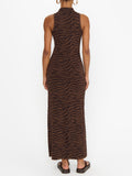 Shauna Maxi Dress in Wild Tiger Knit