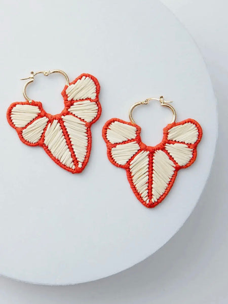 Abstract Shell Earrings in Silver