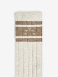 Malissa Plush Wide Rib Sock in Ivory Marl