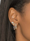 Oval Glass Studs in Opal