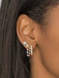 Oval Glass Studs in Opal