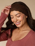 Wide Lace Elastic Headbands 2pc in Mocha & Chocolate