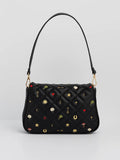Mary Motif Quilted Crossbody Clutch