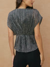 Shining Star Blouse in Silver