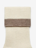 Kerry Plush Roll Top Sock in Egret/Sand Marl