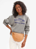 Oversized Sweatshirt in Liberez Les Sardines Grey Melange & Navy