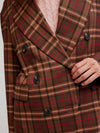 Dean Double Breasted Blazer in Oliver Plaid Brown