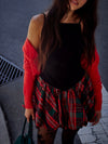 Tinsel Kiss Plaid Mini in Red Plaid