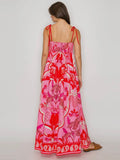 Tropic-tini Printed Dress in Red & Pink