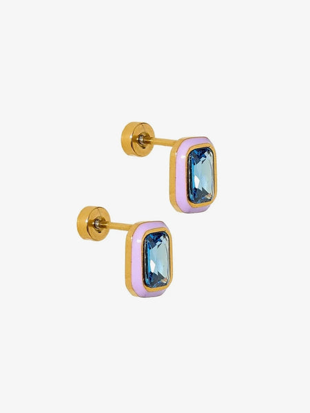 Abstract Shell Earrings in Silver