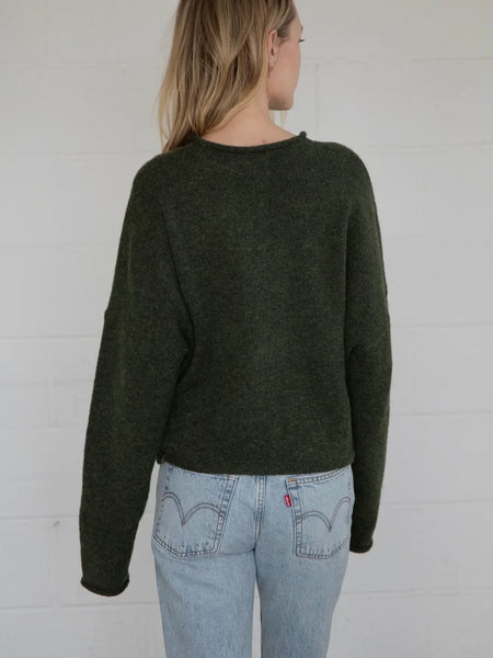 Piper Cardigan in Hunter Green