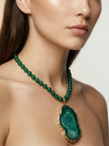 Green Agate Statement Necklace