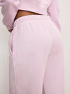 Brushed Fleece Wide Leg Pant in Washed Cotton Candy