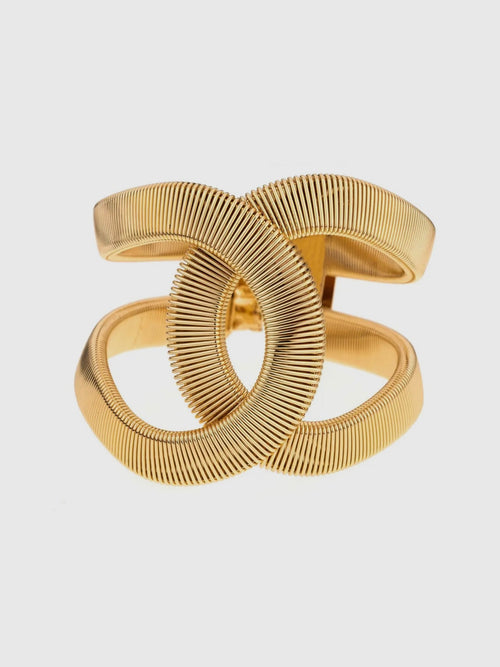 Abstract 18k Gold Plated Cuff