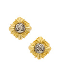 Mixed Metal Cameo Studs