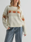 Poised For The Patch Sweater in Cream