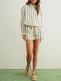 Line Dance Short in Blue Stripe