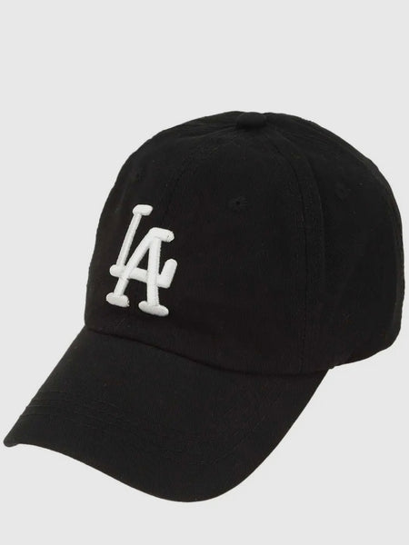LA Embroidered Hat in Black