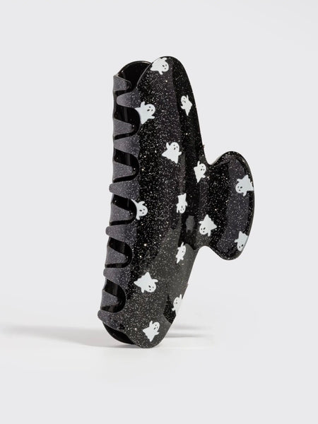 Recycled Plastic Glitter Claw Clip in Ghosts