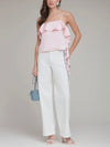 Satin Asymmetrical Cami in Baby Pink