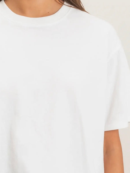 Candid Crew Neck Tee in White