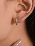 Dulce Double Hoop Studs