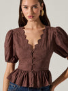 Arely Top in Brown