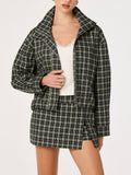 Tessa Skort in Black Green Plaid