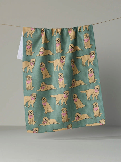 Golden Days Tea Towel in Sage