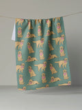 Golden Days Tea Towel in Sage