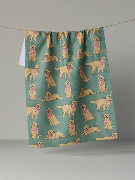 Golden Days Tea Towel in Sage
