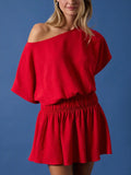 Yacht Ready Mini Dress in Red