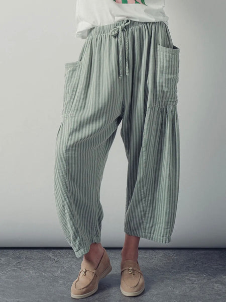 You're My Kind Of Stripe Pants in Sage