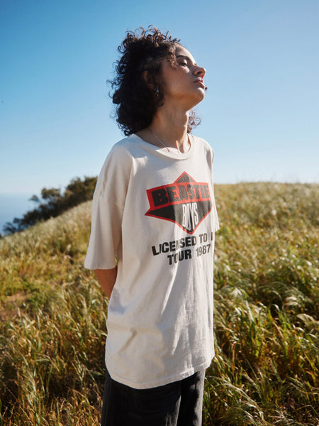 Beastie Boys Licensed to Ill Tour 1987 Merch Tee in Dirty White