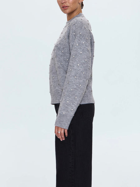 Aura Sweater in Charcoal Diamonte