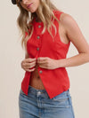 Is It Happy Hour? Vest in Scarlet