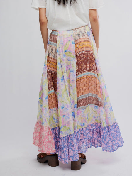 Santa Eulalia Printed Maxi Skirt in Multi Print Combo