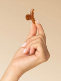 Recycled Plastic Mini Arched Clips 6pc in Soft Pink, Mocha & Black
