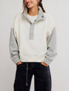 Colorblock Timeless Pullover in Heather Grey Combo