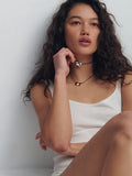 Pebble Necklace in Silver & Black