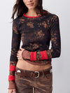 Easy Does It Printed Top in Black Combo
