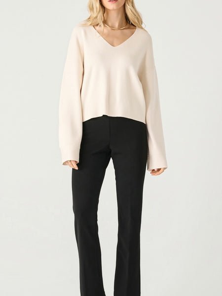 Very Easy V-Neck Sweater in Pearl