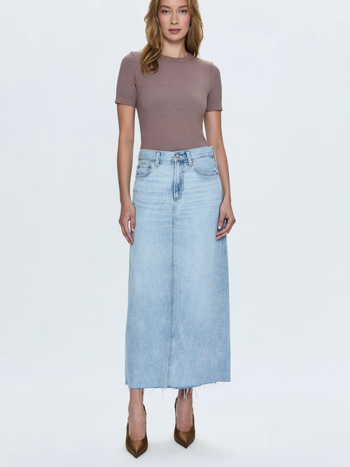 Raye Denim Skirt in Jardin