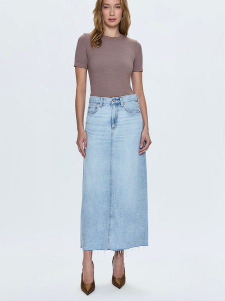 Raye Denim Skirt in Jardin