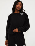 Devyn Oversized Sweatshirt in Boo Black