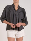 Georgia Blouse in Black Denim